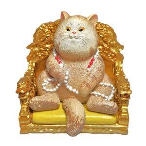 The Forbidden City Emporer Cat Series "Come on Bring my cat food" Resin Figurine